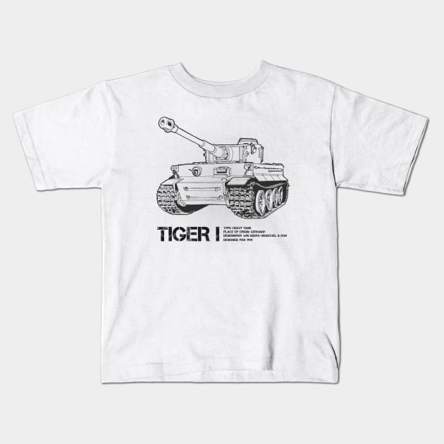 Tiger I | World War 2 Tank Kids T-Shirt by Distant War